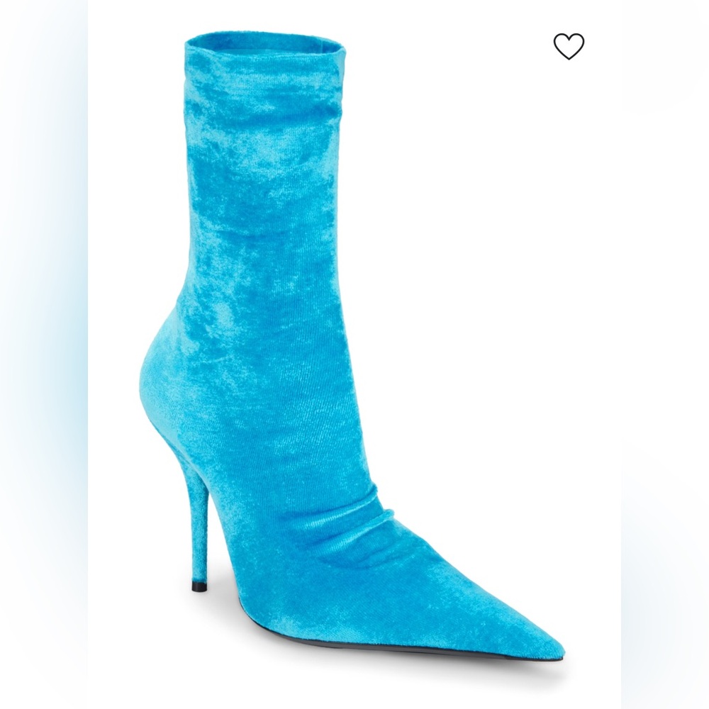 Balenciaga Blue Velvet Sock Boots
